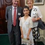 Mariam with fellow Australia Day Award reciepients Bruce Batten and Joy Chafield from the Council of Whittlesea.